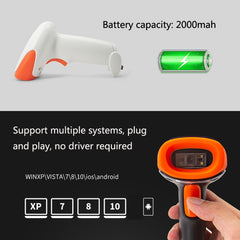 SYCREADER Supermarket Laser Barcode Scanner, Model: One-dimensional Wired, One-dimensional Wired, One-dimensional Wireless, Two-dimensional Wired, Two-dimensional Wireless, Two-dimensional Wireless + Bluetooth