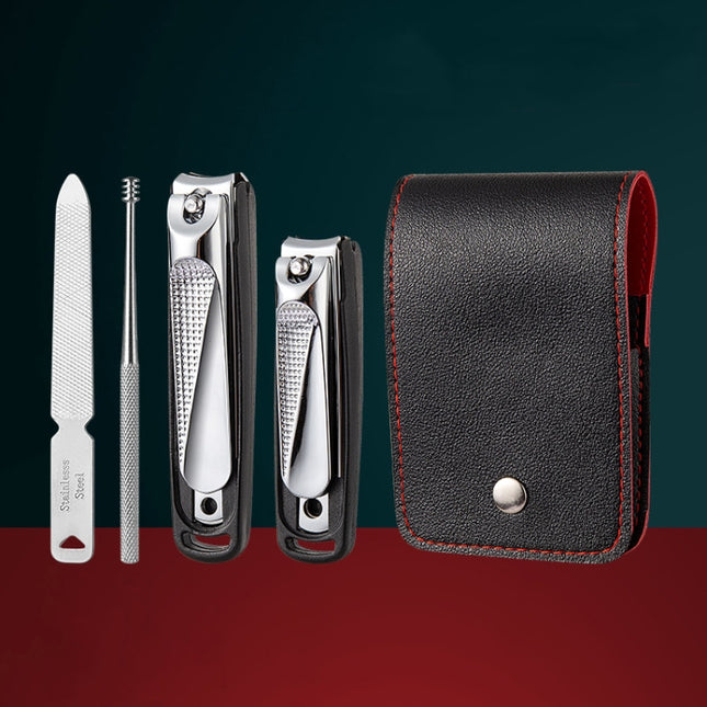 5pcs /Set Nail Scissors Portable Manicure Tool, Style:, Anti-splash (Silver)