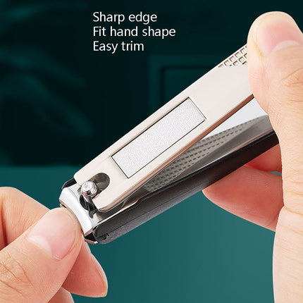 5pcs /Set Nail Scissors Portable Manicure Tool, Style:, Anti-splash (Silver)