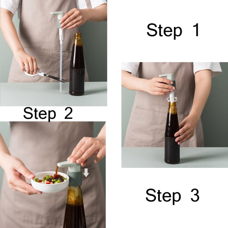 Oyster Sauce Bottle Nozzle Pump Head Household Fuel Bottle Squeezer, Small (Green), Small (Blue), Small (Warm Gray), Large (Green), Large (Blue), Large (Warm Gray)