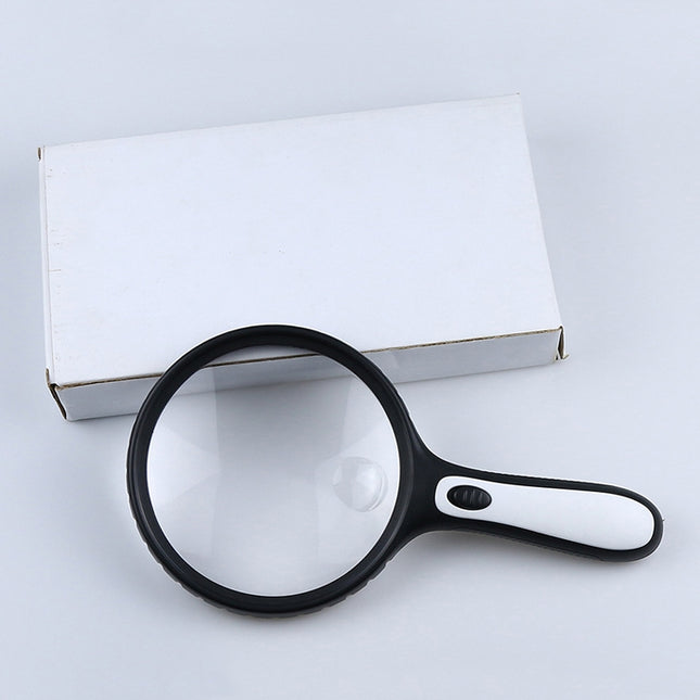 XT-4986E Handheld With Light Magnifier 10 Times Acrylic Lens Portable Magnifying Glass, XT-4986E