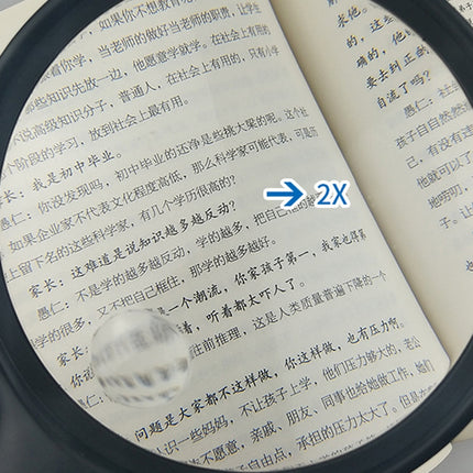 XT-4986E Handheld With Light Magnifier 10 Times Acrylic Lens Portable Magnifying Glass, XT-4986E