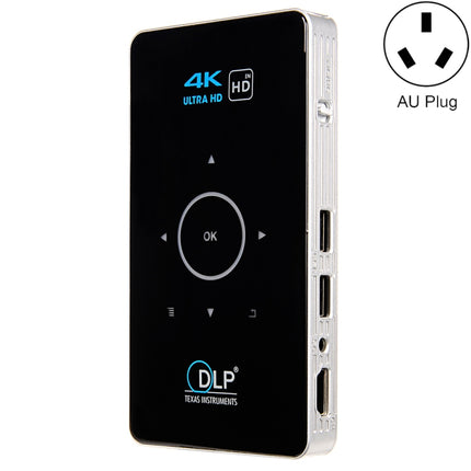 C6 1G+8G Android System Intelligent DLP HD Mini Projector Portable Home Mobile Phone Projector，, US Plug  (Black), EU Plug (Black), UK Plug (Black), AU Plug (Black), US Plug (White), AU Plug (White)
