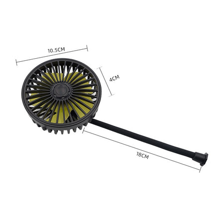 F408 Car Silicone Hose Fan Multi-Angle Adjustment USB Fan, F408