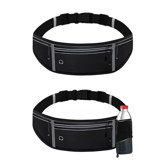 MF-008 Outdoor Sports Fitness Waterproof Waist Bag Phone Pocket, Style:, Four Pockets, With Water Bottle Bag