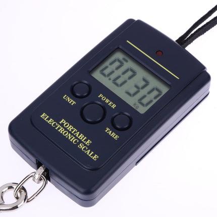 10g Mini Digital Fishing Scale Travel Weighting Steelyard Hanging Electronic Hook Scale Kitchen Weight Tool, Capacity:40kg, 40kg without Backlight, 40kg with Backlight