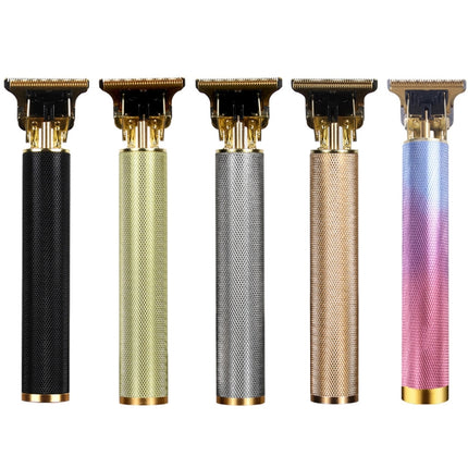 Hollow T-Shaped Steel Head Hair Trimmer USB Charging Carving Electric Hair Clipper, Steel Head (Black), Steel Head (Gold), Steel Head (Silver), Steel Head (Rose Gold), Steel Head (Gradient)