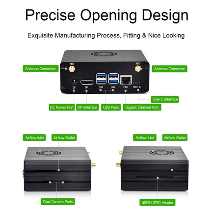 Waveshare 25334 For Jetson Orin Aluminum Alloy Case With Camera Holder