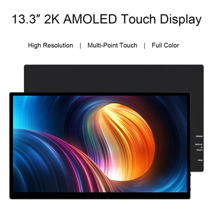 Waveshare 13.3 Inch 2K 2560×1440 HDMI/Type-C Display Interface AMOLED Touch Display