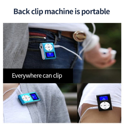 Mini Lavalier Metal MP3 Music Player with Screen, With 512M Memory Card