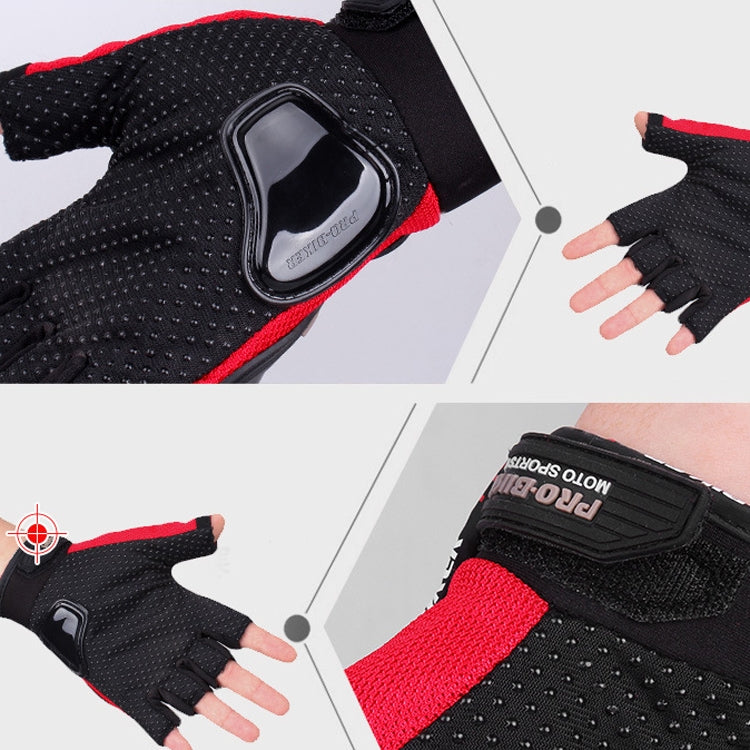 PRO-BIKER PRO01C Outdoor Cycling Glove Motorcycle Anti-Drop Safety Protection Half-Finger Glove, M, L, XL, XXL