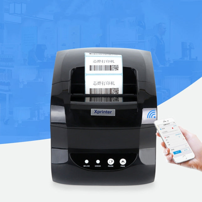 Xprinter XP-365B 80mm Thermal Label Printer Clothing Tag Supermarket Barcode Printer, US Plug, EU Plug, UK Plug, AU Plug