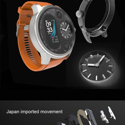 T3 Dual Display Smart Watch For Men IP68 Waterproof Fitness Bracelet 15 Days Standby Business Smartwatch Activity Tracker, Black, Gray, Blue, Orange, Dark Brown