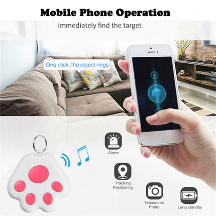 2 PCS HYC-09 Dog Paw Bluetooth Anti-Lost Device Pet Tracking Locator Keychain Smart Search Two-Way Alarm, Dog Paw Black, Dog Paw White, Dog Paw Light Blue, Dog Paw Green, Dog Paw Pink, Dog Paw Red, Dog Paw Dark Blue, Dog Paw Dark Gray
