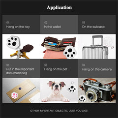 2 PCS HYC-09 Dog Paw Bluetooth Anti-Lost Device Pet Tracking Locator Keychain Smart Search Two-Way Alarm, Dog Paw Red, Dog Paw Dark Blue, Dog Paw Dark Gray, Dog Paw Black, Dog Paw White, Dog Paw Light Blue, Dog Paw Green, Dog Paw Pink