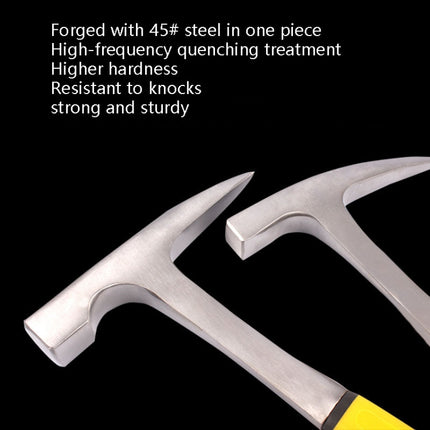 Geological Exploration Tool Multi-Function Hardware Hammer, Style:, Small, Large, Pointed With Arc, Flat Head With Arc