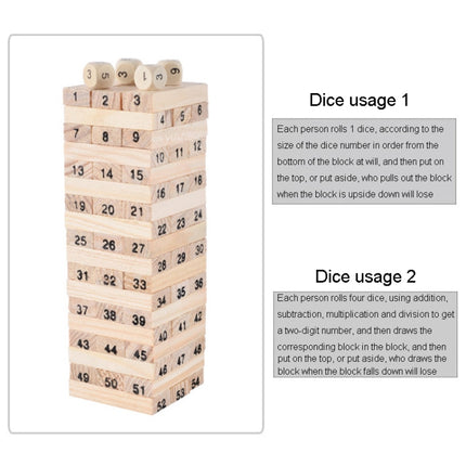 54pcs /Set Childrens Educational Building Block Toys Stacking Game