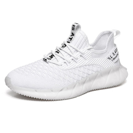Men Lightweight Breathable Mesh Sneakers Flying Woven Casual Running Shoes, 42, 43, 44, 45