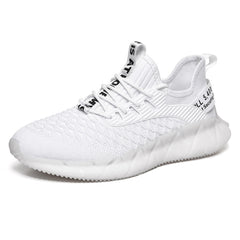 Men Lightweight Breathable Mesh Sneakers Flying Woven Casual Running Shoes
