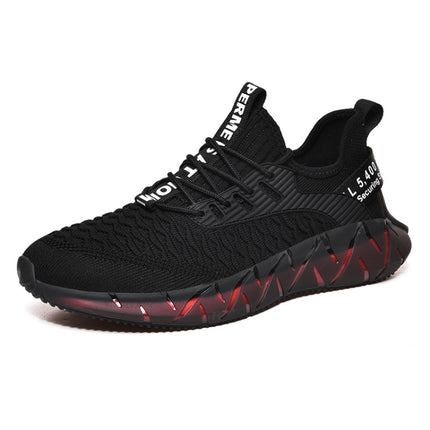 Men Lightweight Breathable Mesh Sneakers Flying Woven Casual Running Shoes