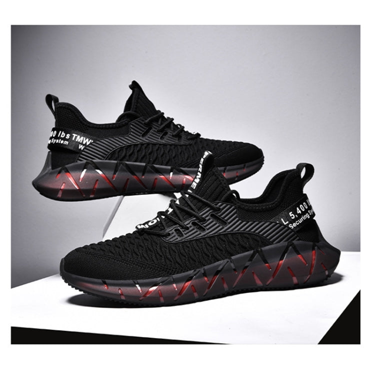 Men Lightweight Breathable Mesh Sneakers Flying Woven Casual Running Shoes