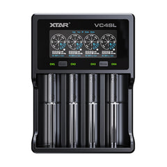 XTAR 4-Slot Bright Flashlight Lithium Battery Charger, Model: VC4SL, VC4S