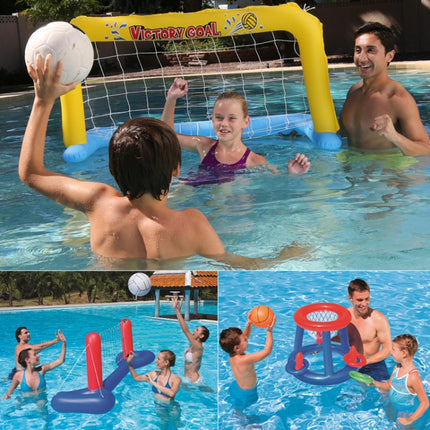 Beach Toys Adult Children Parent-Child Swimming Pool Playing Inflatable Beach Ball Toys, Style:, 52133 Volleyball Net + Ball, 52123 Handball Door + Ball, 2 in 1 Set  + 2 Balls, 3 in 1 Set + 3 Balls