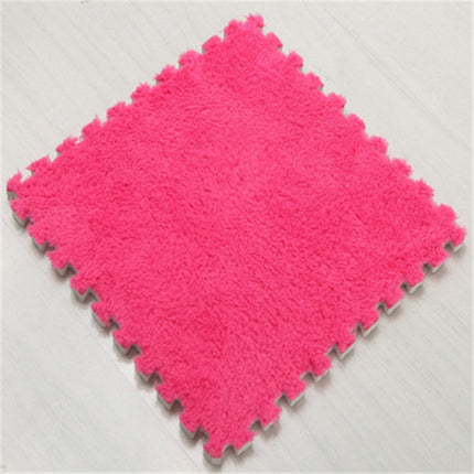 2 PCS Living Room Bedroom Children Kids Soft Carpet Magic Patchwork Jigsaw Splice Heads Climbing Baby Mat 30x30cm, Rose Red, Camel, Purple, Coffee, Blue, Pink, Green, White, Grey