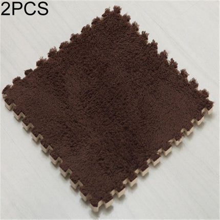 2 PCS Living Room Bedroom Children Kids Soft Carpet Magic Patchwork Jigsaw Splice Heads Climbing Baby Mat 30x30cm, Rose Red, Camel, Purple, Coffee, Blue, Pink, Green, White, Grey