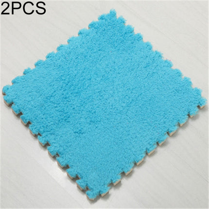 2 PCS Living Room Bedroom Children Kids Soft Carpet Magic Patchwork Jigsaw Splice Heads Climbing Baby Mat 30x30cm, Rose Red, Camel, Purple, Coffee, Blue, Pink, Green, White, Grey