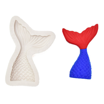 Mini Mermaid Tail Liquid Silicone Mold Fondant Baking Mold, Small (Pink) 15-95, Large (Pink) 15-94, Small (Gray) 15-95, Large (Gray) 15-94