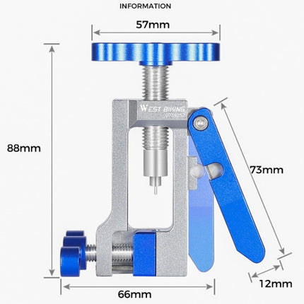 WEST BIKING YP0719252 Bicycle Oil Needle Installation Tool Cycling Tubing Jack Repair Tool, WEST BIKING YP0719252