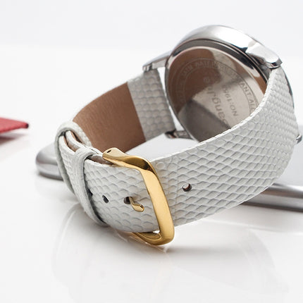 Thin Watch Chain With Calfskin Lizard Pattern Strap, Strap Width  12mm, Strap Width  14mm, Strap Width  16mm, Strap Width  18mm, Strap Width  20mm
