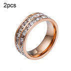 US Size 9 / Double Row Rose Gold