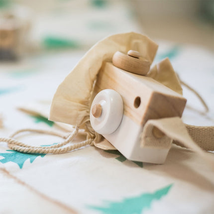Cute Nordic Hanging Wooden Camera Toys for Kids