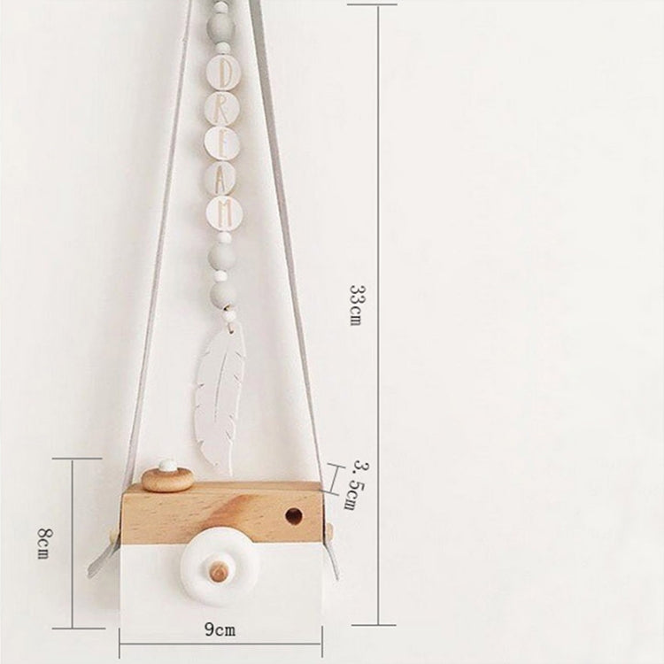 Cute Nordic Hanging Wooden Camera Toys for Kids