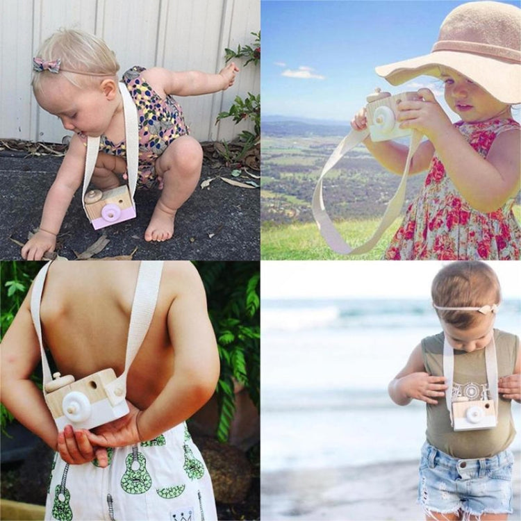 Cute Nordic Hanging Wooden Camera Toys for Kids