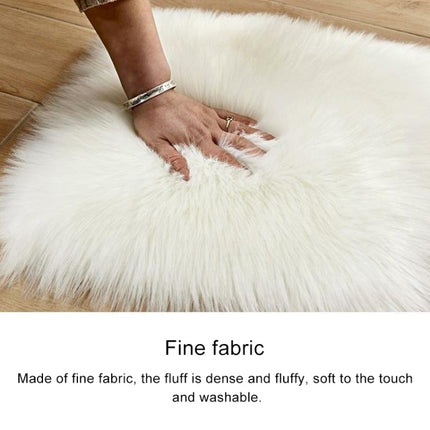 Love Heart Rugs Artificial Wool Sheepskin Hairy Carpet Faux Floor Mat Fur Plain Fluffy Soft Area Rug Tapetes, 50*60cm, 70*90cm