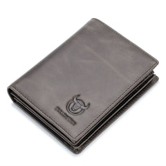 BUFF CAPTAIN 027 Men Short Anti-Theft Wallet Leather Multi-Card Thicken Wallet