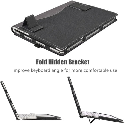 13.3 Inch Leather Laptop Anti-Fall Protective Case With Stand, For Samsung Galaxy Book Flex 2020, For Samsung Galaxy Book Pro 360, For Samsung Galaxy Book Pro, For Samsung Galaxy Book 2 360, For Samsung Galaxy Book 2 Pro, For Samsung Galaxy Book 2 Pro ...