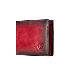 BUFF CAPTAIN 05 Men Leather Short Wallet Anti-Theft Brush Multi-Card Bit First-Layer Soft Cowhide Wallet