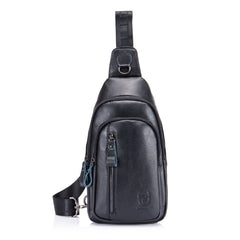 BUFF CAPTAIN 100 Men Leather Crossbody Shoulder Bag First-Layer Cowhide Multi-Function Sports Casual Chest Bag