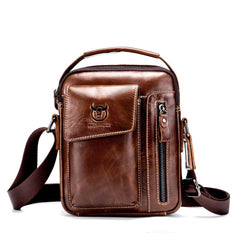 BUFF CAPTAIN 037 First-Layer Cowhide Messenger Bag Male Sports Soft Leather Shoulder Bag
