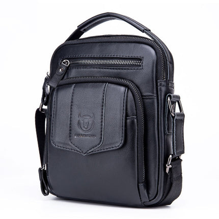 BUFF CAPTAIN 777 Men Leather Shoulder Bag First-Layer Cowhide Retro Large Capacity Satchel