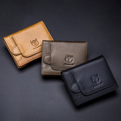 BUFF CAPTAIN 037 First-Layer Cowhide Men Leather Wallet Multi-Function Driver License Coin Purse