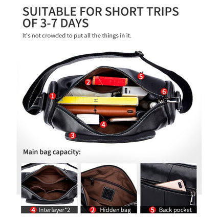 BUFF CAPTAIN HKDJB--001 First-Layer Cowhide Shoulder Messenger Bag Sports Men Leather Bag