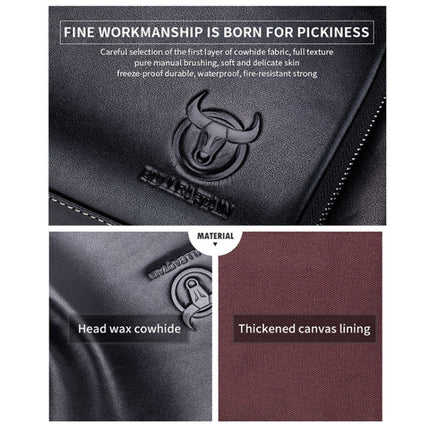 BUFF CAPTAIN HKDJB--001 First-Layer Cowhide Shoulder Messenger Bag Sports Men Leather Bag