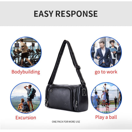 BUFF CAPTAIN HKDJB--001 First-Layer Cowhide Shoulder Messenger Bag Sports Men Leather Bag