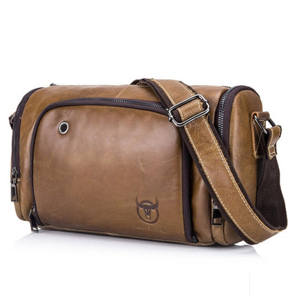 BUFF CAPTAIN HKDJB--001 First-Layer Cowhide Shoulder Messenger Bag Sports Men Leather Bag