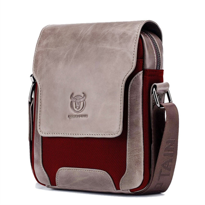 BUFF CAPTAIN 999 Men Leather Diagonal Bag First-Layer Cowhide Multi-Function Shoulder Bags